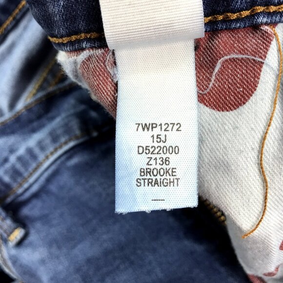LUCKY BRAND Womens 14/32 R BROOKE Mid Rise Stretch Denim Straight Leg Jeans - Picture 10 of 16